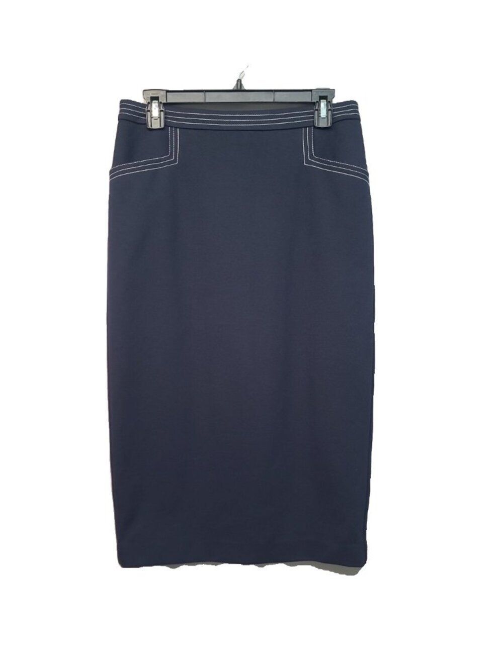 Boden Sedley Topstitch Pencil Skirt Size 8 Navy Blue NWT Fitted